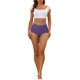 thumbnail image 2 of INSPIRE CHIC Bragas de Mujer Regreso a Clases Elásticas de Cintura Alta Sin Forro Transpirables Sin Costuras Talla XL Color Púrpura Oscuro, 2 of 4