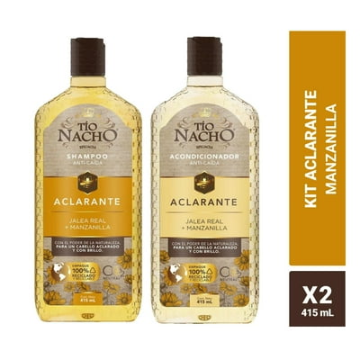 Pack Shampoo + Acondicionador Aclarante 415 Ml C/U Tío Nacho