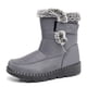 thumbnail image 1 of Botas de nieve de invierno para mujer, botas anchas de media pantorrilla, botines cálidos con forro de piel, antideslizantes y cómodos para exteriores., 1 of 5