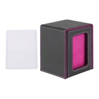 Magideal - Caja Para Barajas De Cartas Coleccionables, Estuche Para Guardar Barajas, Álbum De Exhibición, Organizador De Cartas Portátil De Fácil Acceso, Estuche Para Barajas De Cartas Forro Morado
