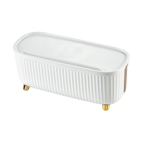 Magideal - Caja Organizadora De Cables Caja De Gestión De Cables Solución De Gestión De Cables De Escritorio Soporte De Cable Impermeable Caja De Almacenamiento Blanco