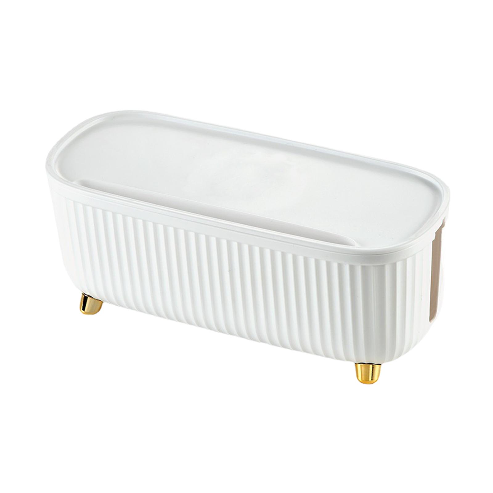 Magideal - Caja Organizadora De Cables Caja De Gestión De Cables Solución De Gestión De Cables De Escritorio Soporte De Cable Impermeable Caja De Almacenamiento Blanco