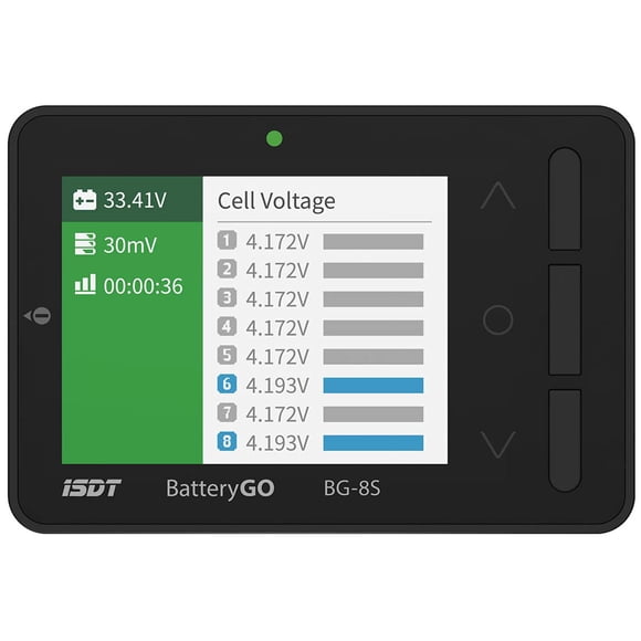 Medidor de Batería DIAMONDDYNAMICS ISDT BG-8S LCD con Balanceador