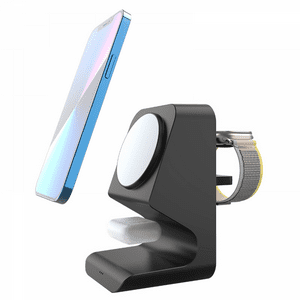 Genérico - Soporte De Carga Inalámbrico Magnético 3 En 1 Compatible Con Iphone, Airpods Y Watch, Carga Rápida Y Diseño Que Ahorra Espacio.-Negro