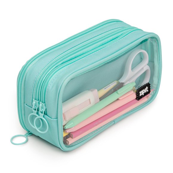 Estuche ZIPIT de 3 compartimentos color menta