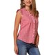thumbnail image 4 of INSPIRE CHIC Blusa de Cuadros para Mujer de Regreso a Clases con Cuello en V y Mangas con Volantes Camisas de Cuadros Rosa Fucsia L, 4 of 6