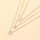 thumbnail image 4 of Retro Reticulated Star Pendant Necklace - Zircon Multi-Layer Five-Pointed Water Drop Pendant with Clavicle Chain, 4 of 4