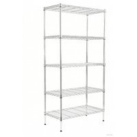 Topmarket - Estante Cromado 5 Niveles 90X45X180 Cm - 250Kg