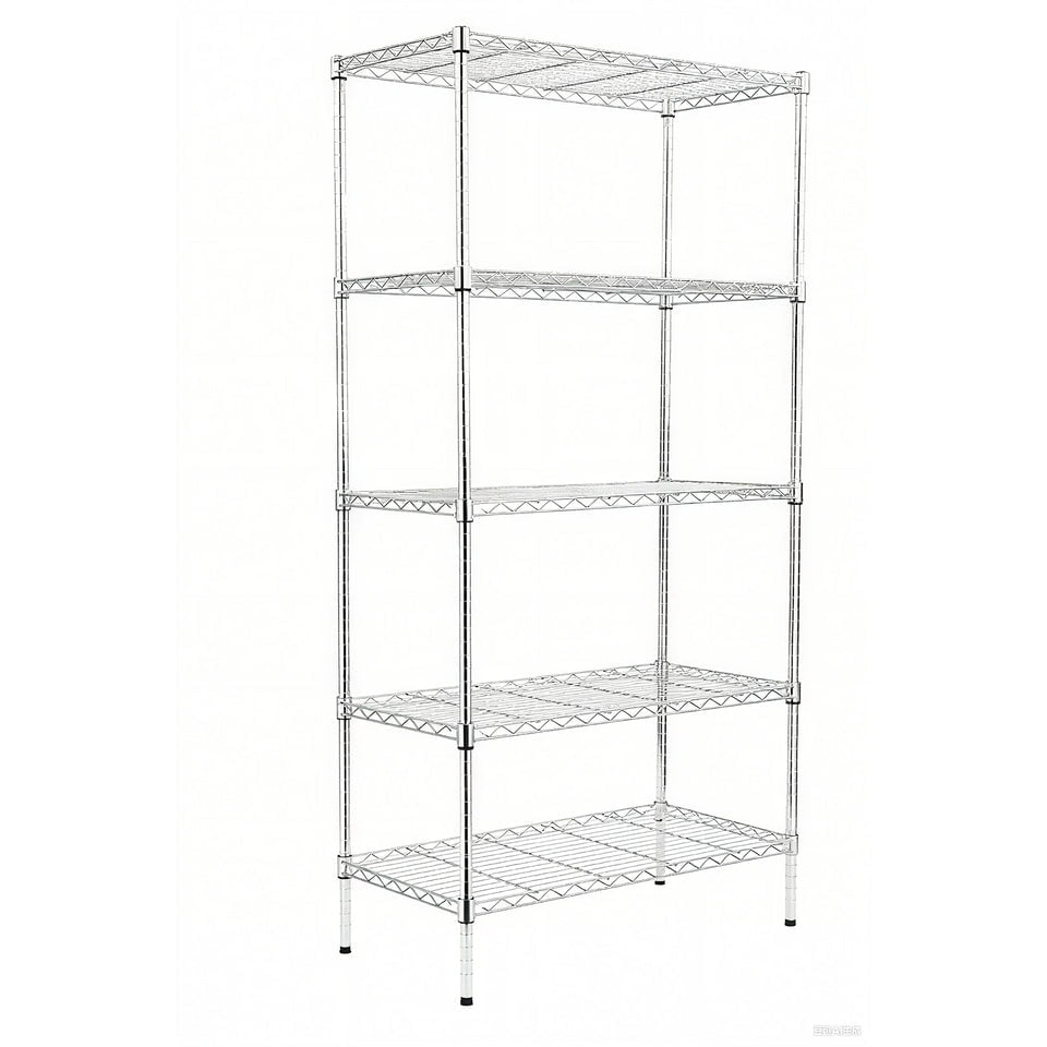 Topmarket - Estante Cromado 5 Niveles 90x45x180 Cm - 250kg