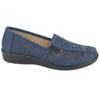 Mocasin Chalada Mujer Deco-1 Azul Comfort