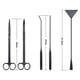thumbnail image 5 of Kit de herramientas para acuario, 5 en 1, de acero inoxidable, con raspador largo para pecera, pinzas, tijeras, espátula y herramientas de limpieza para paisajismo. Kit de inicio para peces., 5 of 8