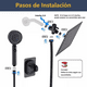 thumbnail image 2 of Cabezal De Ducha De Lluvia Cuadrado De Alta Presión De 8'' Negro, 2 of 3