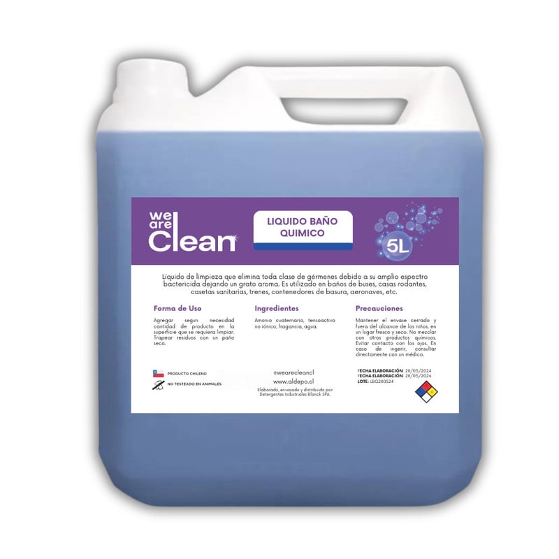 We Are Clean - Disgregante Fecal Limpiador Para Baños Quimicos Wc 5 Litros