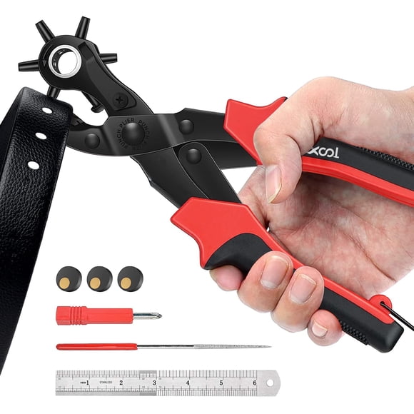 Kit de alicates giratorios XOOL, juego de perforadoras de cuero