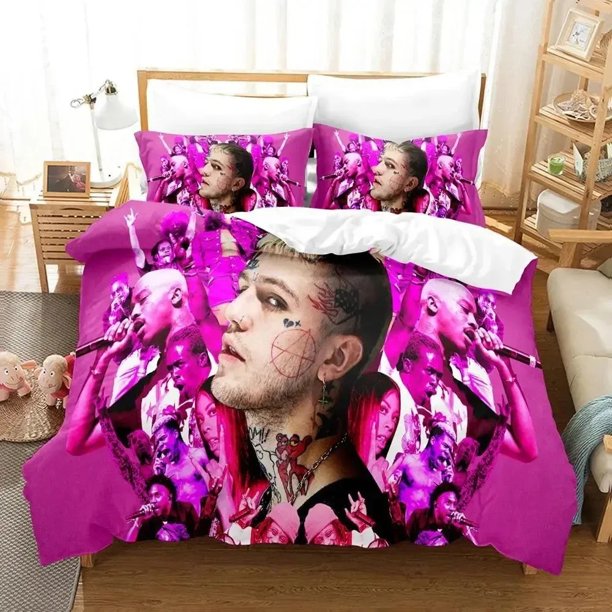 Rapper Lil Peep Bedding Set Duvet Cover Bed Set Quilt Cover Pillowcase Comforter king Queen Size Boys Adult Bedding SetBed Sheets
