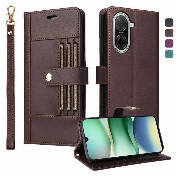 FOXDOCK Funda tipo Cartera para Xiaomi Redmi A5 – Cubierta de Cuero PU con Múltiples Ranuras, Bolsillo para Efectivo y Correa de Muñeca