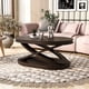 thumbnail image 3 of 44 Inch Wood Oval Coffee Table with X-Shaped Base,Cocktail Table with Open Storage, Sofa Center Table for Living Room, Home Office, Espresso, 3 of 3