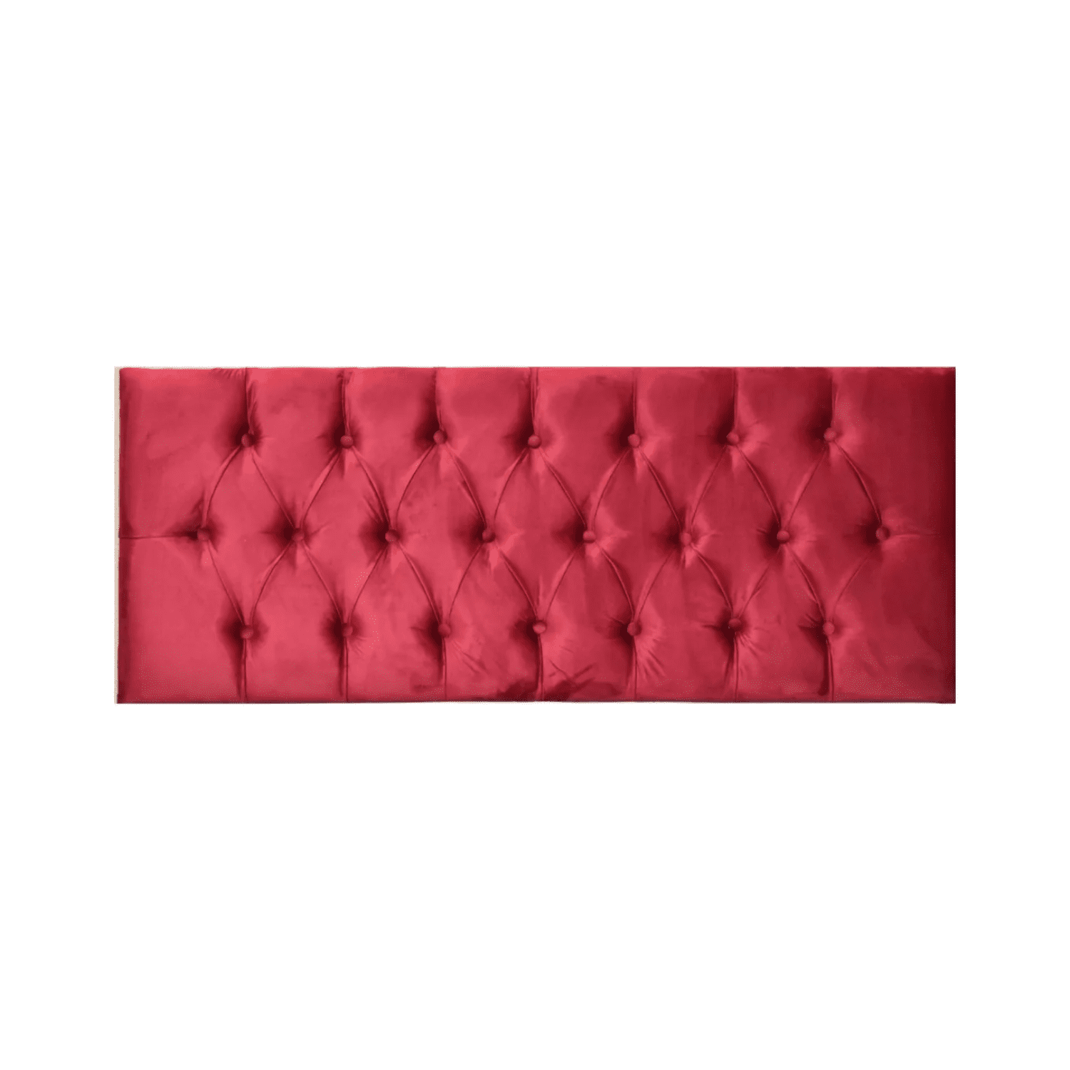 Importclick - Respaldo Elegante King Capitone 180x60 Cm Burdeo Felpa