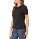 thumbnail image 4 of INSPIRE CHIC Blusa de Manga Corta con Cuello Peter Pan en Contraste y Lunares para Mujer, Regreso a Clases, Talla L, Negro, 4 of 7