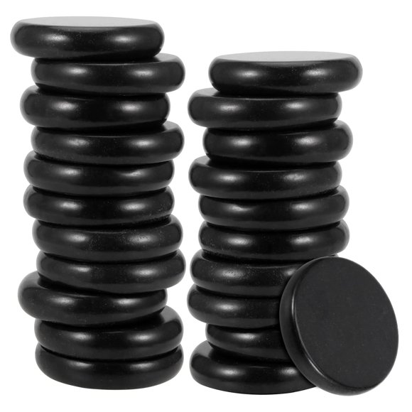 Piedras de Masaje SINJEUN Juego de 22 Piezas Basalto Redondas Calientes de 9 cm