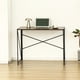 thumbnail image 3 of Mesa Escritorio Plegable de Metal y Madera Nogal 100x50x75 cm, 3 of 5