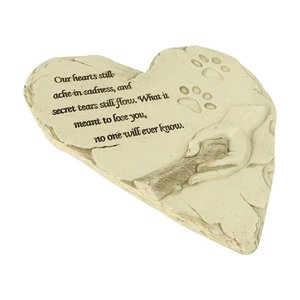 Ioensy - Lápida Conmemorativa Para Mascotas Con Estampado De Pata De Piedra Conmemorativa Para Patio, Porche Al Aire Libre