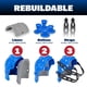 thumbnail image 3 of Botones de repuesto para rodilleras BARWALT, paquete de 8, fabricado en EE. UU., 3 of 7