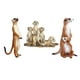 thumbnail image 1 of Adorno De Escritorio De Figura De Acción De Animales Salvajes De Suricata De Pie De Simulación De 3 Piezas, 1 of 3