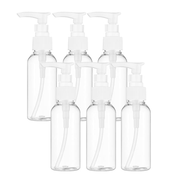 Botellas plásticas con bomba Doromy de 50 mL (paquete de 6) para cosméticos