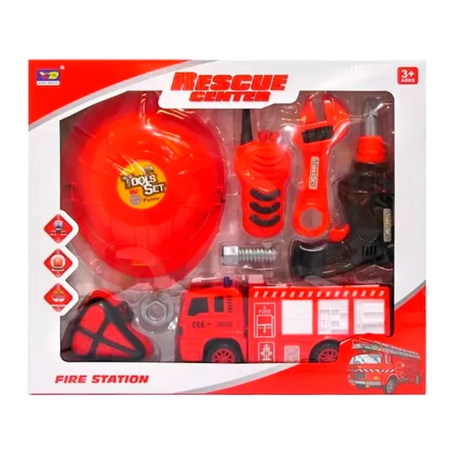 Total E-commerce - Juguete Set De Bombero 8 Piezas Camion Herramientas Infantil