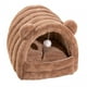 thumbnail image 3 of Mascotas Cueva Cama Suave Semi Cerrado Nido De Gato Para Gatos Erizo Animales Pequeños Marrón M, 3 of 5