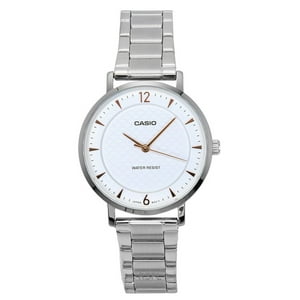Reloj Casio Standard Analog Stainless Steel Cream Dial Quartz Ltp-Vt04D-7A Women'S Watch
