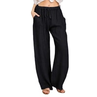 Malltradecl - Pack 3 Pantalones Casuale Suelto De Bamboo Y Lino Para Mujer