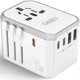 thumbnail image 1 of Adaptador de viaje Ceptics 6 en 1 universal de 45 W con 2 USB-A y 3 USB-C, 1 of 9