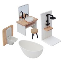 Bothyi - Juego De 5 Piezas De Baño Para Casa De Muñecas A Escala 1:12, Adornos Para Bañera, Regalos De Cumpleaños Para Niños