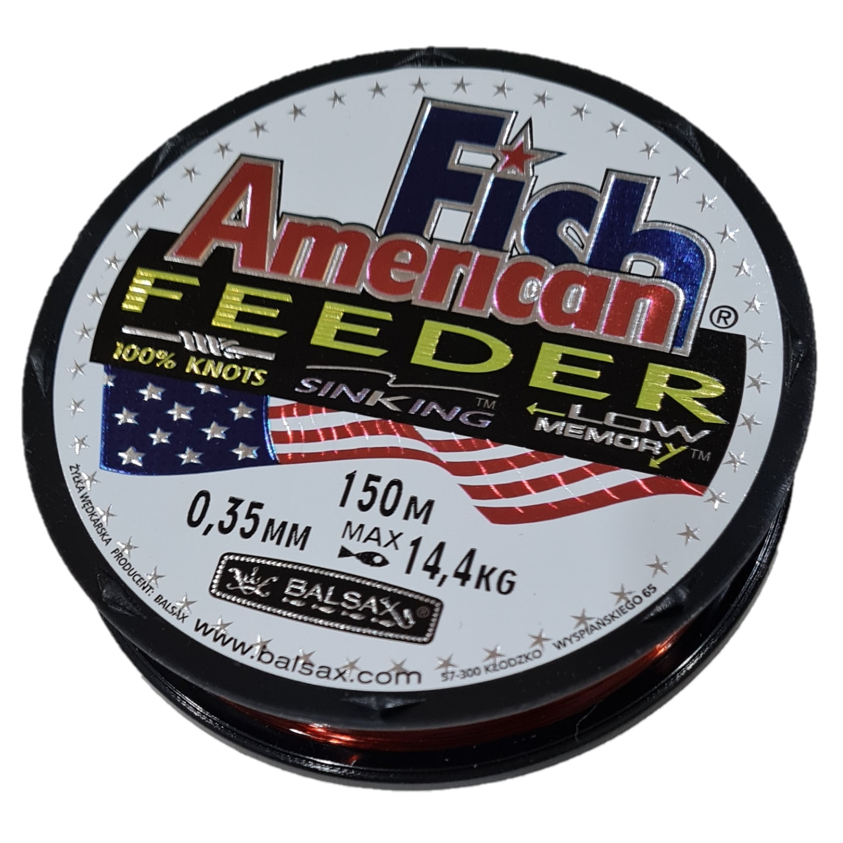 Balsax - Nylon De Pesca American Fish 0,35mm 150mts 14,4kg Texas-red