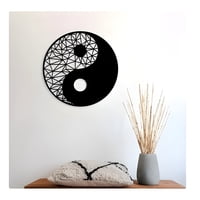 Genérico - Cuadro Yin Yang Geométrico En Madera