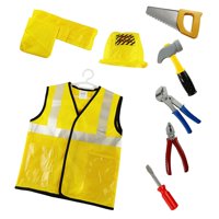 Magideal - Disfraz De Trabajador De Cosplay, Disfraz De Trabajador De La Construcción, Juego De Simulación De Aprendizaje Educativo, Herramienta De Construcción