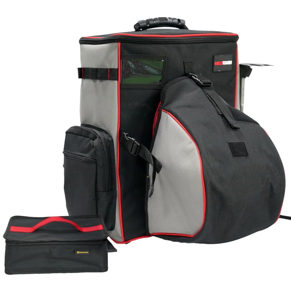 Mochila MELOTOUGH para herramientas de soldadura con casco y fiambrera