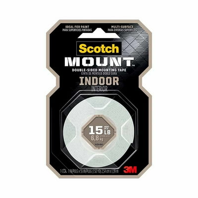 Cinta De Montaje Doble Cara Interior 2,54 Cm X 1,39 M Blanco  Scotch