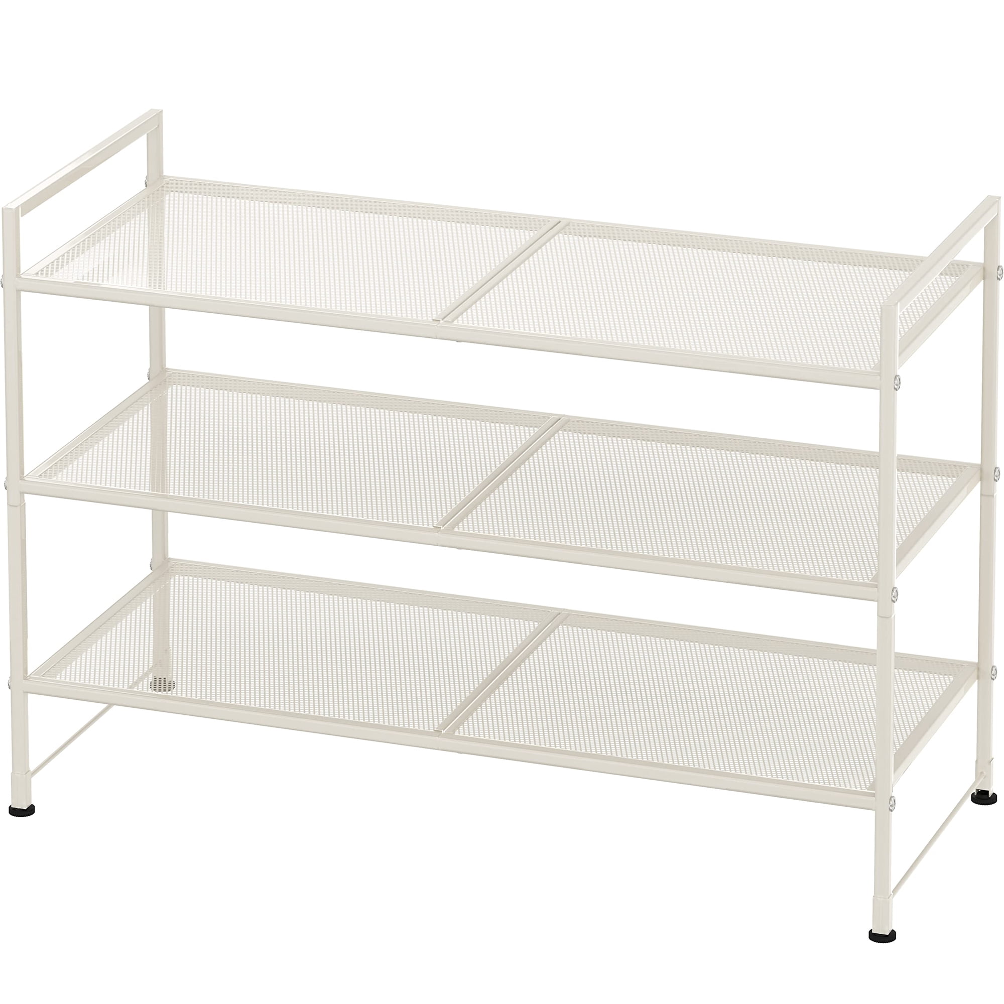 Zapatero Simple Houseware, 3 Niveles, Malla Apilable, Color Blanco