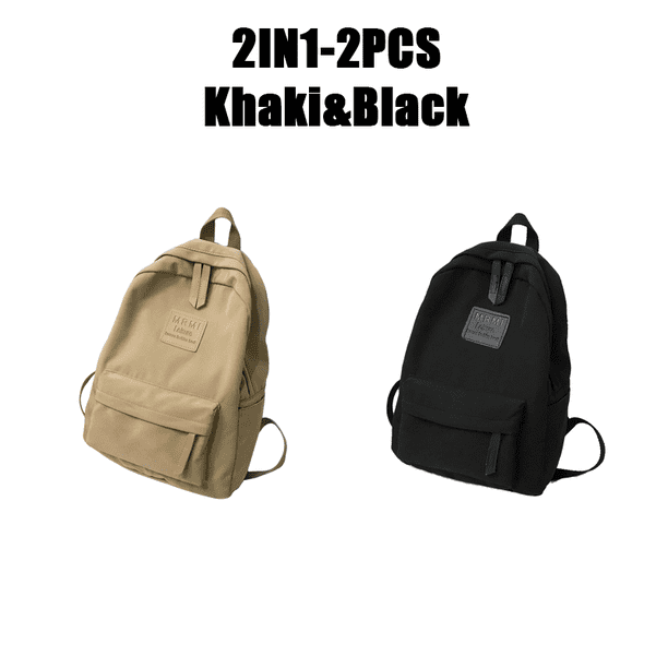 Waterproof Teenage Bookbag Nylon Rucksack Fashion Girl Backpack Women Shoulder Bag High School Schoolbag Black