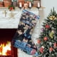 thumbnail image 1 of Blue Exorcist Tema: Calcetines de Navidad, fino lino blanco para colgar en escaleras y chimenea, decoración navideña para el hogar, regalo de Navidad.54cm×38cm, 1 of 5