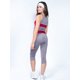 thumbnail image 4 of Jess de Meiko Leggings Capri Athleisure Casual con Cintura Plegable en Contraste para Mujer Gris Oscuro y Rojo S, 4 of 5