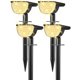 thumbnail image 1 of Focos solares exteriores GKGG, 76 LED, IP65, impermeables, paquete de 4, 1 of 9