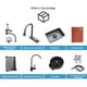 thumbnail image 2 of Fregadero de cocina Empotrado 80x45cm Acero Inoxidable accesorio de cocina Color Gris, 2 of 8