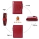 thumbnail image 3 of Mujeres Cuero Pequeño Bloqueo Bifold Cremallera Bolsillo Cartera Señoras Tarjeta Ranuras Bolso Bolsillo Cartera Cartera Caso Bolso Con Ventana De Identificación (rojo), 3 of 3