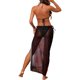 thumbnail image 3 of INSPIRE CHIC Bikini de 3 Piezas para Mujeres, Top de Triángulo con Halter Floral, Falda Cubierta Transparente y Parte Inferior de Corte Alto para Playa Negro Rojo Grande, 3 of 5