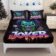 thumbnail image 1 of Officially Licensed Warner Bros Store Bed Sheet Set Featuring a Crazy Clown Poker Theme with a Deadly Game Pattern Hidden Behind a Sinister Smile The Elastic De, 1 of 1