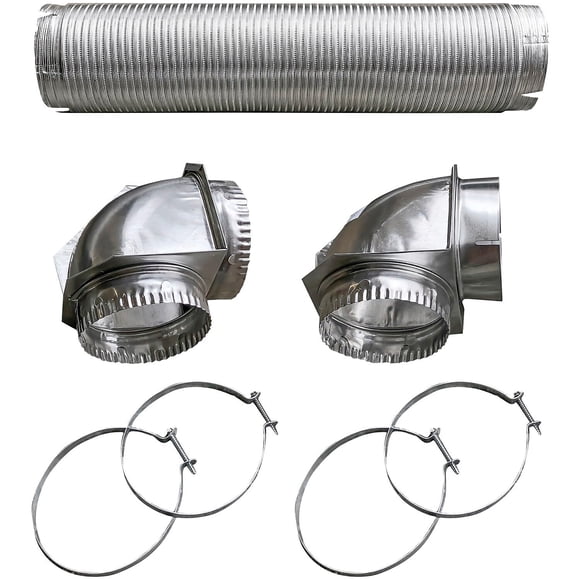 Kit de ventilación para secadora Builder's Best BDB110050, semirrígido, plateado